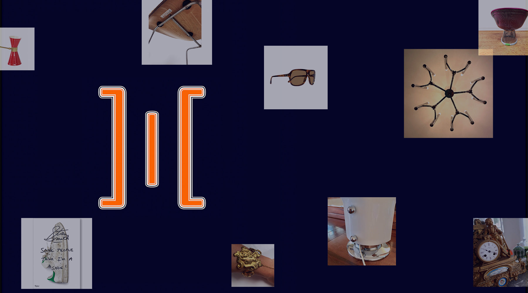 Mindscapade logo with collage of product photos including furniture, lamps, sunglasses