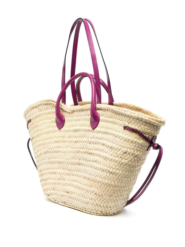 ISABEL MARANT - Cadix Straw & Leather Tote / Market / Beach