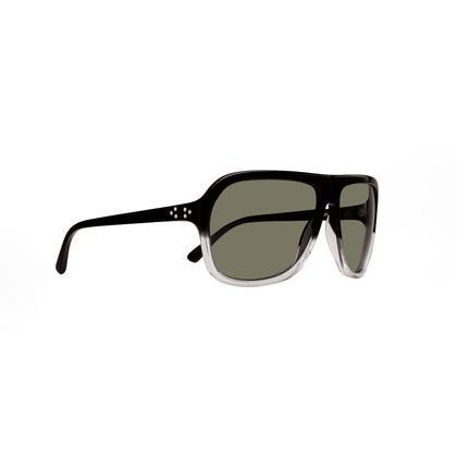 photo of black framed sunglasses with gray lenses for men from mindscapade