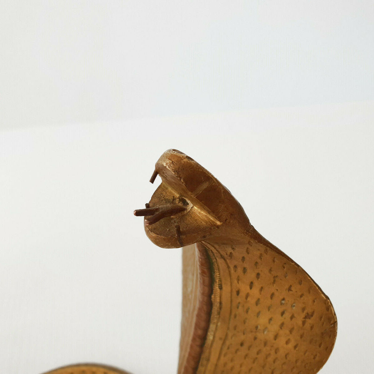 Pair of Vintage Cobra Snakes in Golden Brass circa 70&#39;s