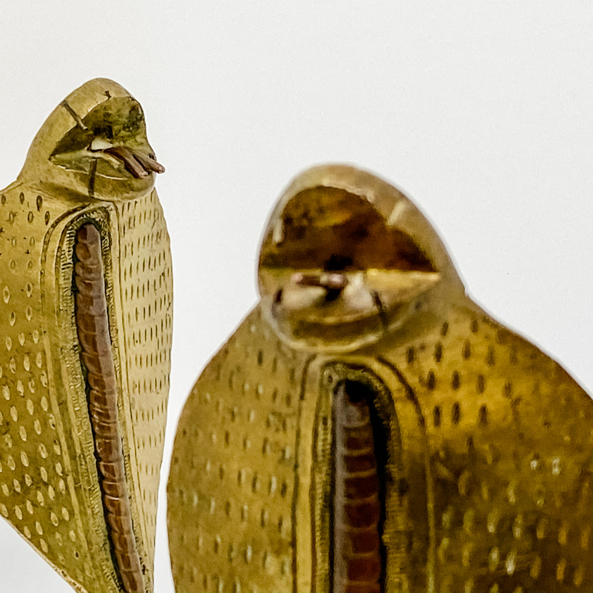 Pair of Vintage Cobra Snakes in Golden Brass circa 70&#39;s
