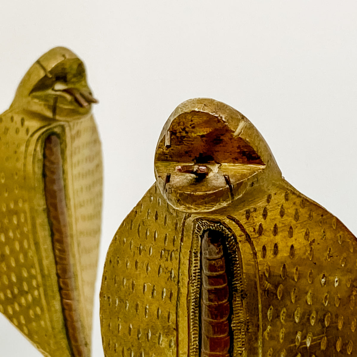 Pair of Vintage Cobra Snakes in Golden Brass circa 70&#39;s