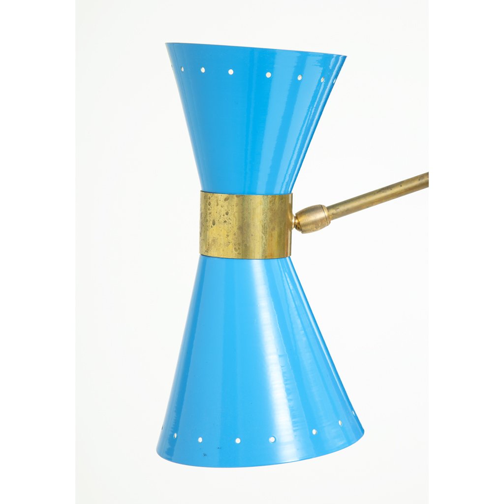 Stilnovo Diabolo Three Arms Brass Floor Lamp
