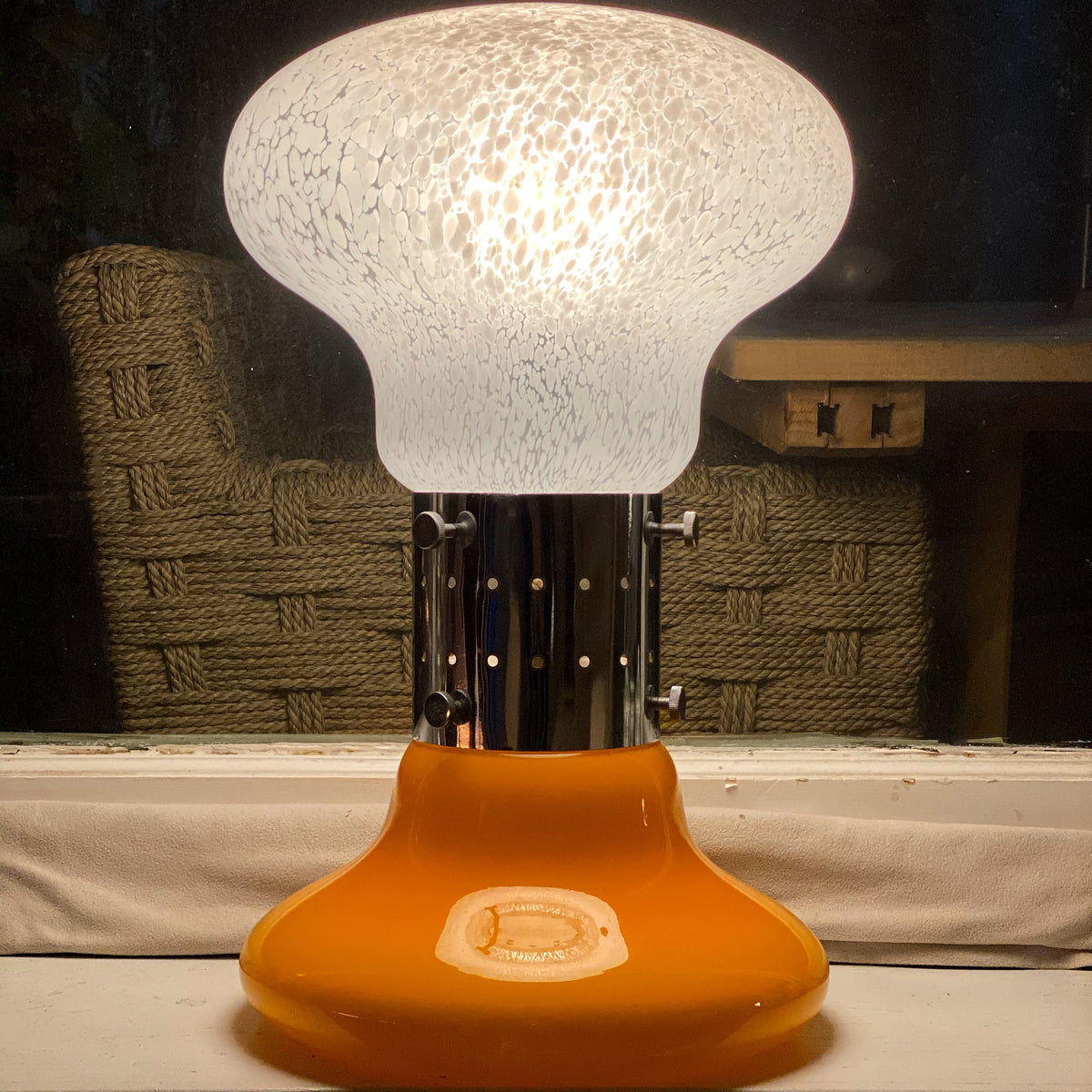 Table lamp designed by Carlo Nason and Venini Murano Glass Handblown by Vistosi for Mazzega, Italy, 1970s