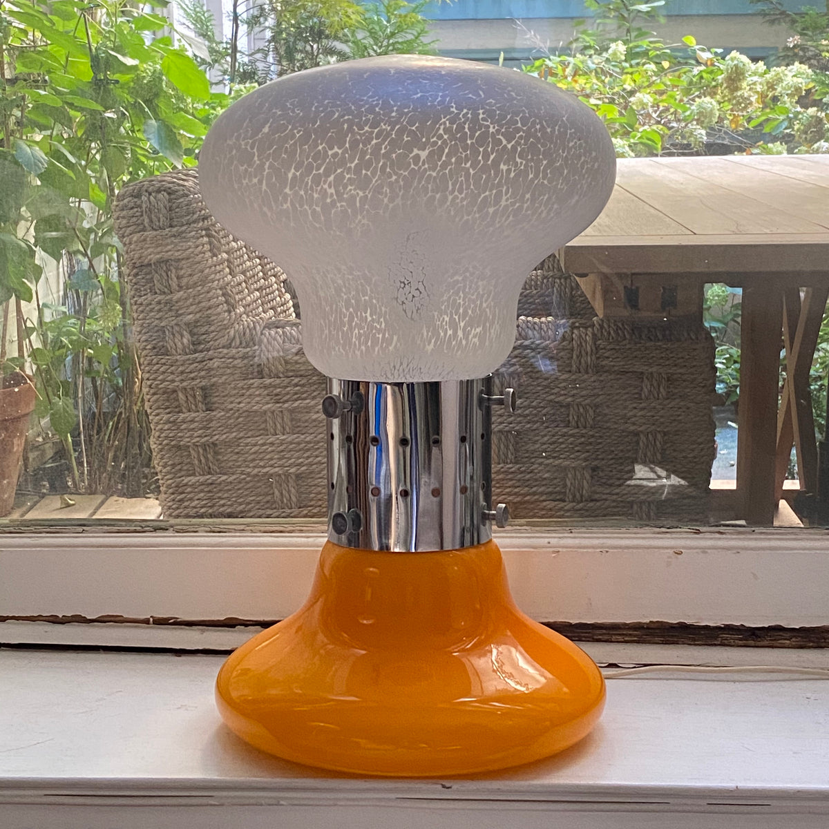 Table lamp designed by Carlo Nason and Venini Murano Glass Handblown by Vistosi for Mazzega, Italy, 1970s