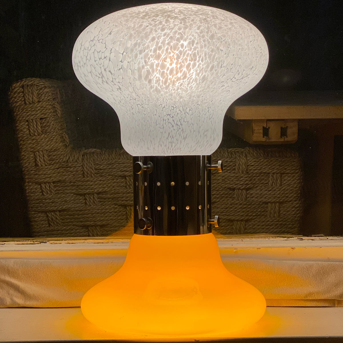 Table lamp designed by Carlo Nason and Venini Murano Glass Handblown by Vistosi for Mazzega, Italy, 1970s