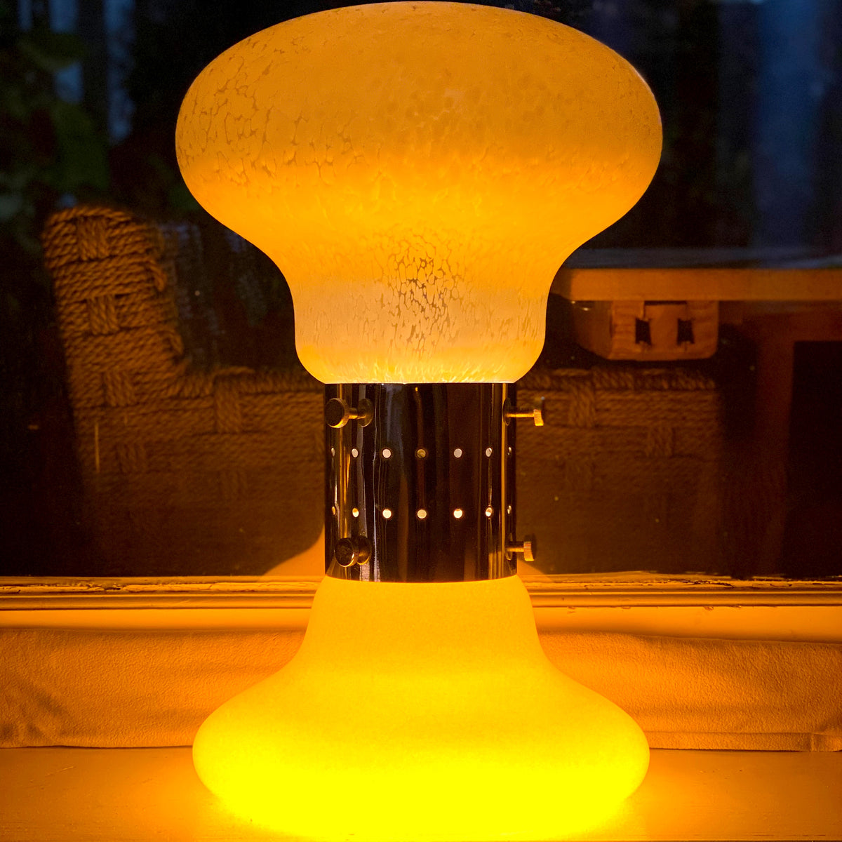 Table lamp designed by Carlo Nason and Venini Murano Glass Handblown by Vistosi for Mazzega, Italy, 1970s